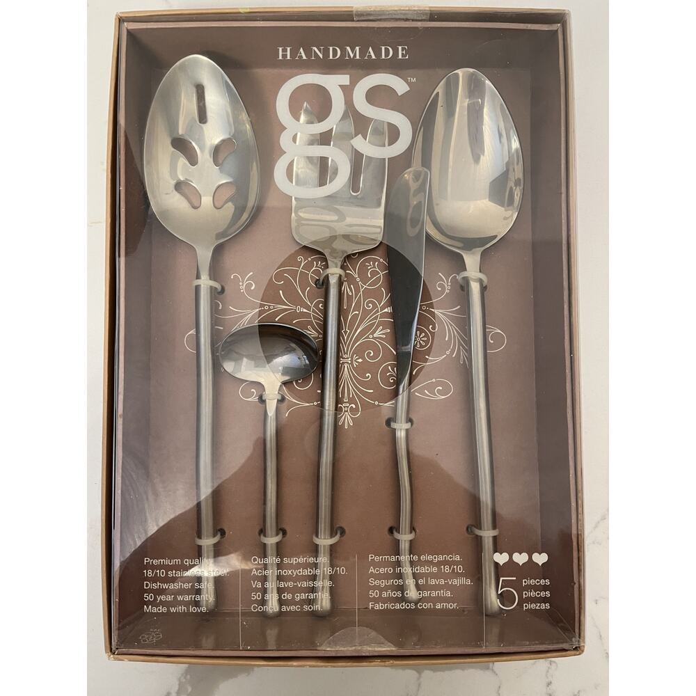 Gourmet Settings GS Handmade Serving Flatware Set 5 Pieces New in Box